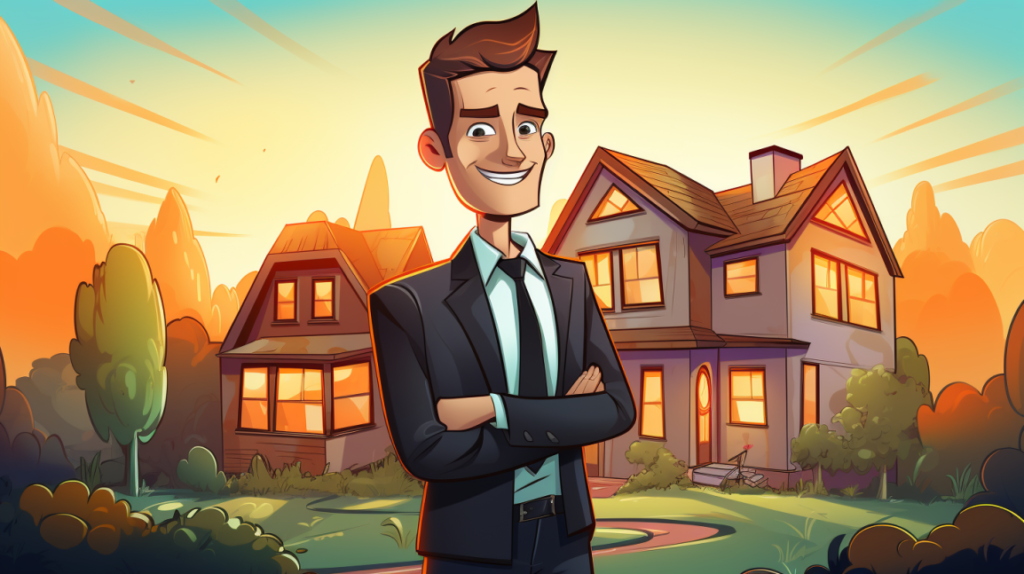 Professionalism real estate agent cartoon